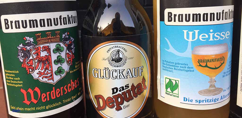Deputatbier der Glückauf Brauerei im Erzgebirge