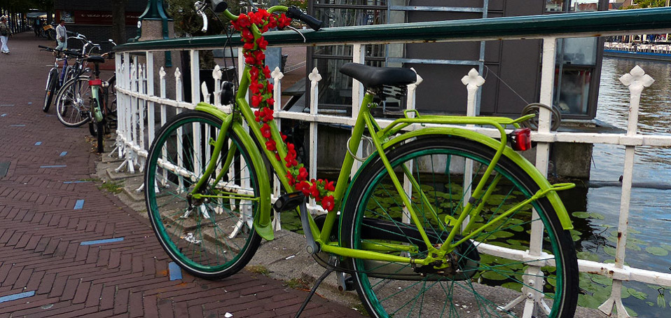 Überall Fahrräder in Leiden