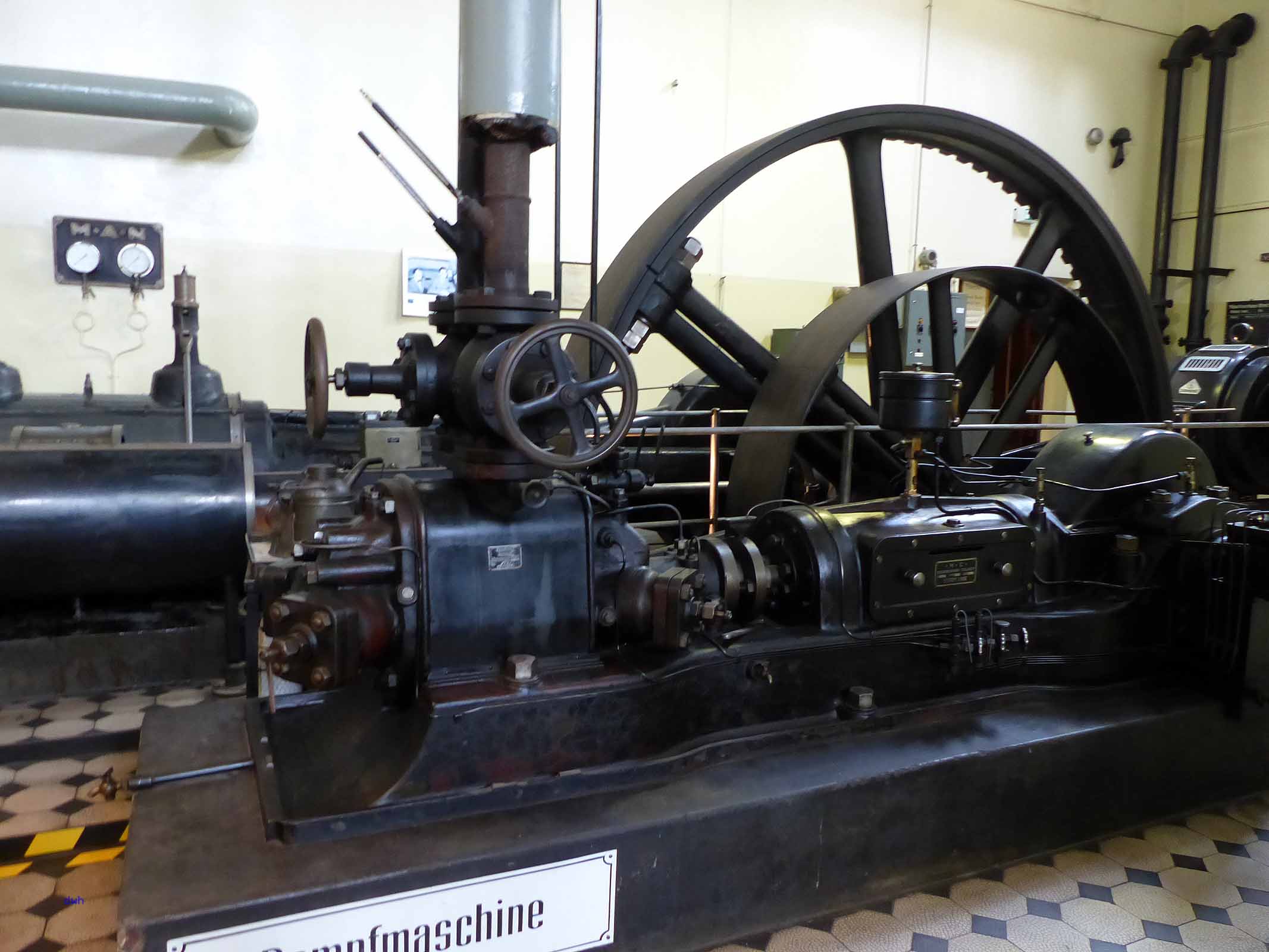 Dampfmaschine in der Brauerei Gebr. Maisel