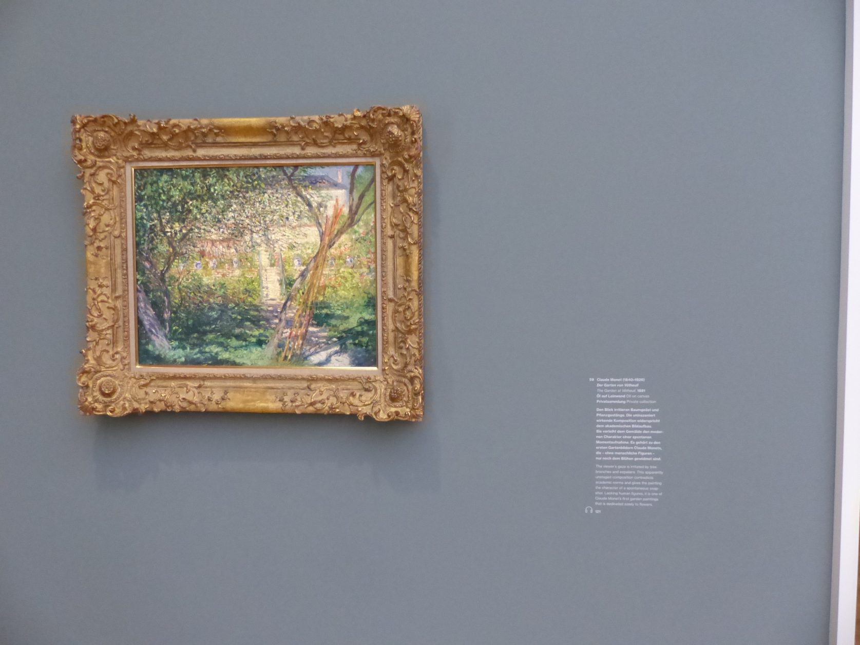 Claude Monet: Der Garten von Vèrheuil, 1881, Foto:D.Weirauch Barberini Potsdam