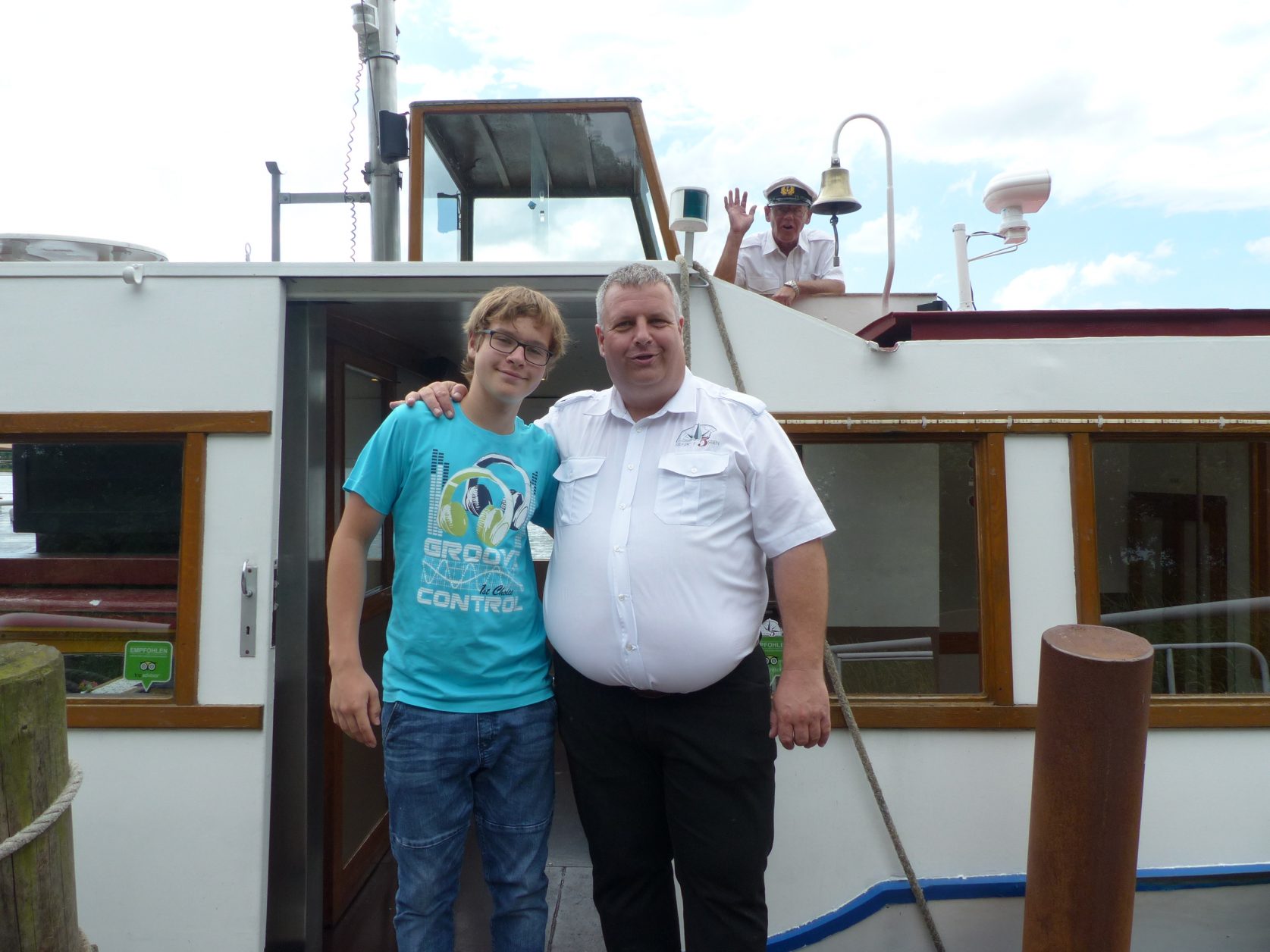 Benjamnin und Michael Bischof, im Hintergrund Paul Semmler auf der "Neptun", Foto: D.Weirauch