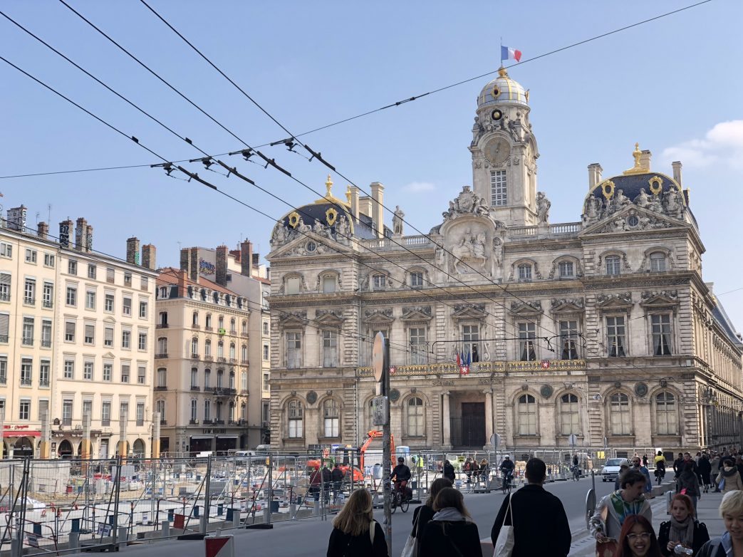 Das Rathaus von Lyon mit der Barockfassade