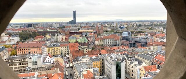 Luftbild Blick von oben Breslau.Polen