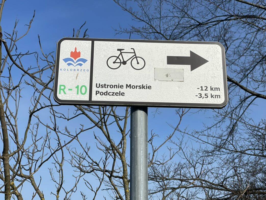 Perfekt ausgeschildert sind die Radwege, nicht nur in Kolberg an der Polnischen Ostseeküste