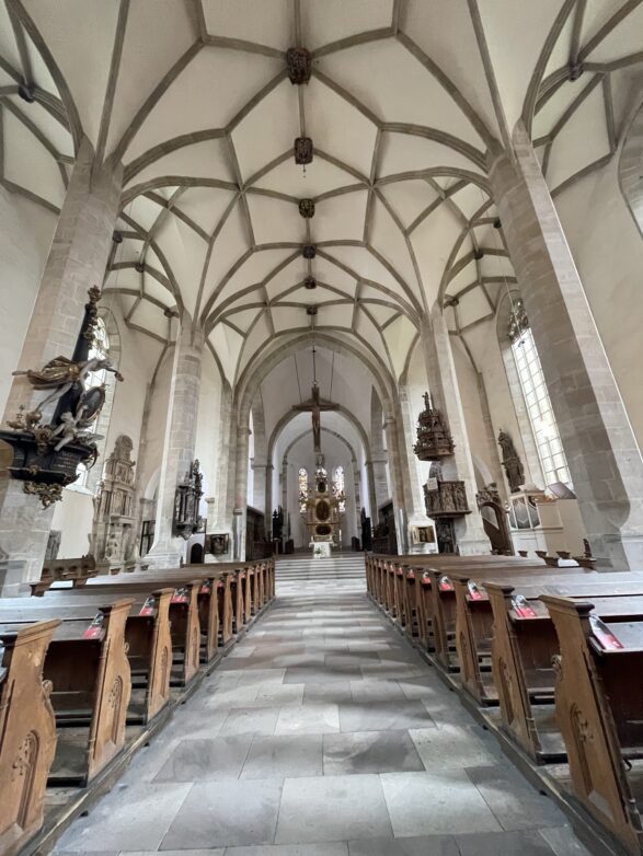 Der Merseburger Dom St. Johannes und St. Laurentius ist eines der herausragenden Baudenkmäler der an der Straße der Romanik.