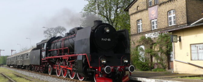 Dampflok.Tuchorza Bahnhof Wolsztyn Eisenbahn