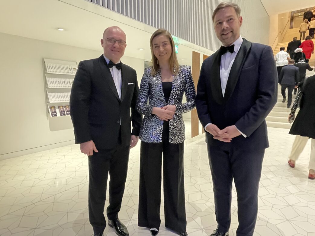 Begrüssung der Gäste durch den Stadtpräsidenten Piotr Krzystek, Anna Szotkowska, Deputy Mayor of Szczecin, sowie Intendant Przemysław Neumann, Foto: Weirauch