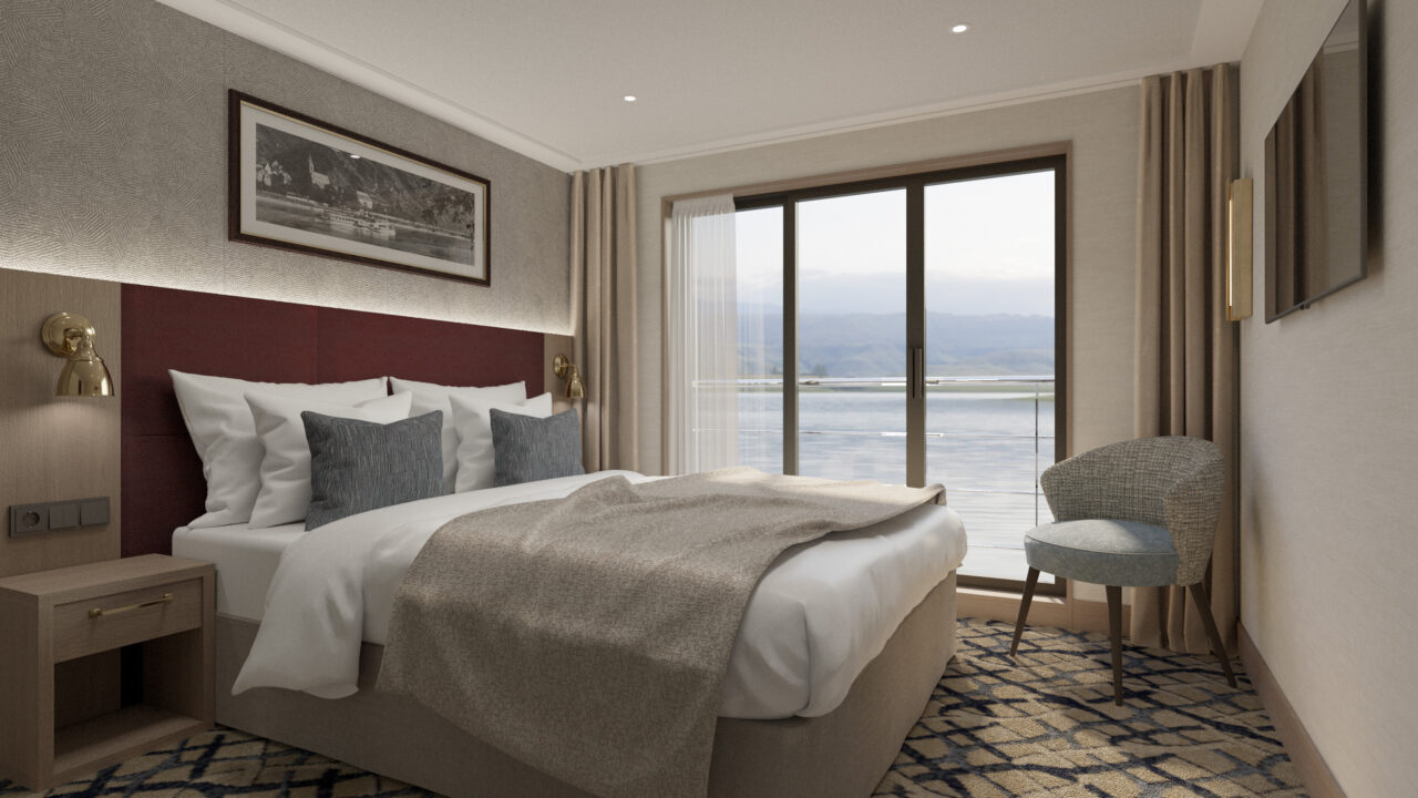 Blick in die Kabine von Viva ruby Foto: Viva Cruises