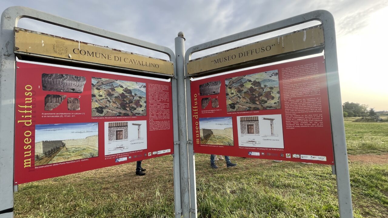 Blick in eine unterirdische Ölmühjle in Cavallino
